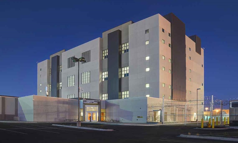 Exterior of Denver County Jail on Smith Road