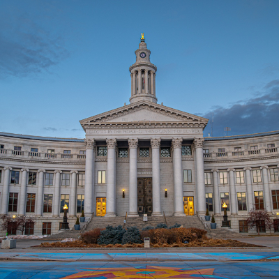 Illustrative icons for Denver, Adams, and Broomfield county jail systems